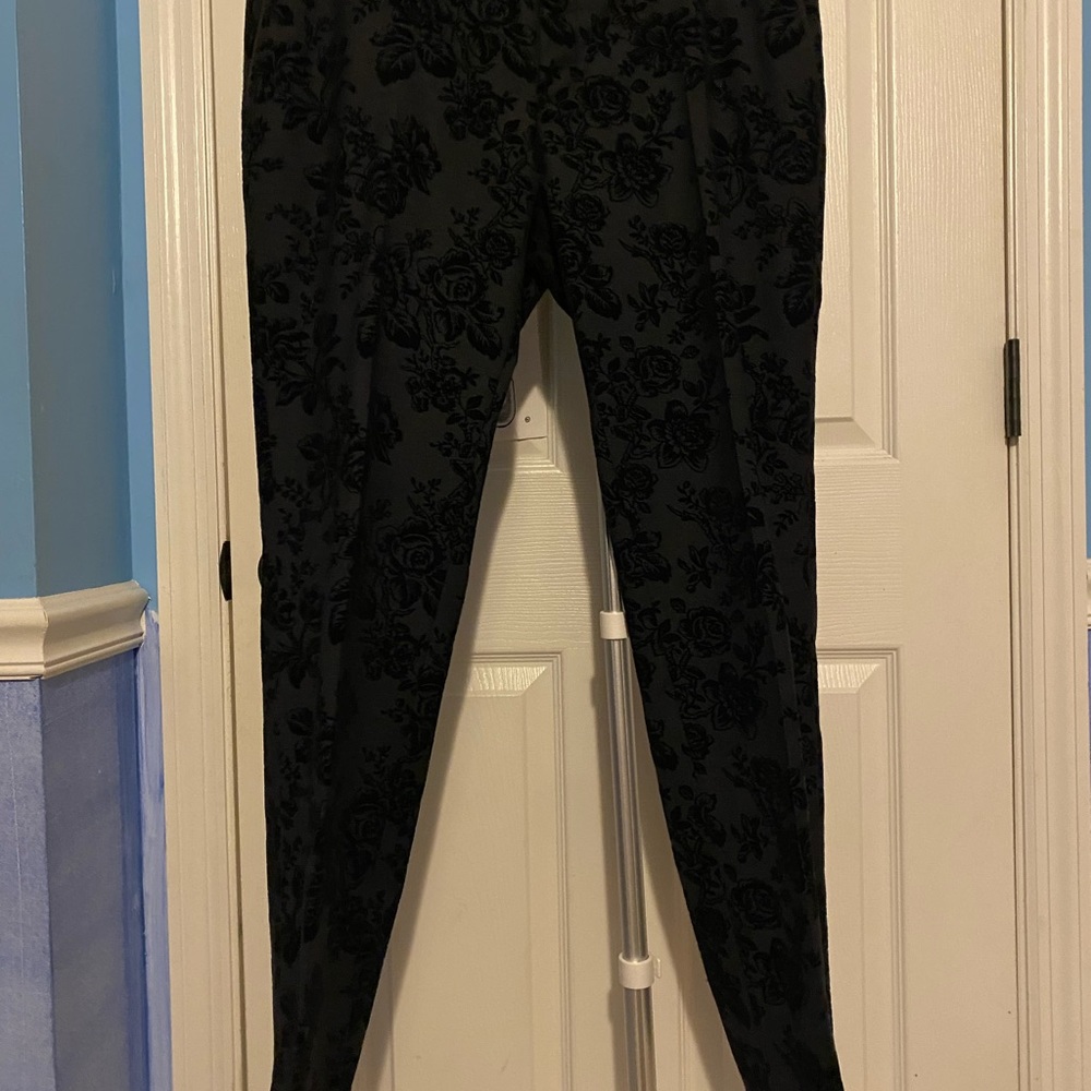 Fleet Floral Slim Fit Black Suit by Twisted Tailor. Black velvet pattern formal. - Picture 4 of 5